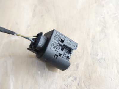 BMW 2 Pole 2 Wire Black Connector Plug w/ Pigtail 61049002C4